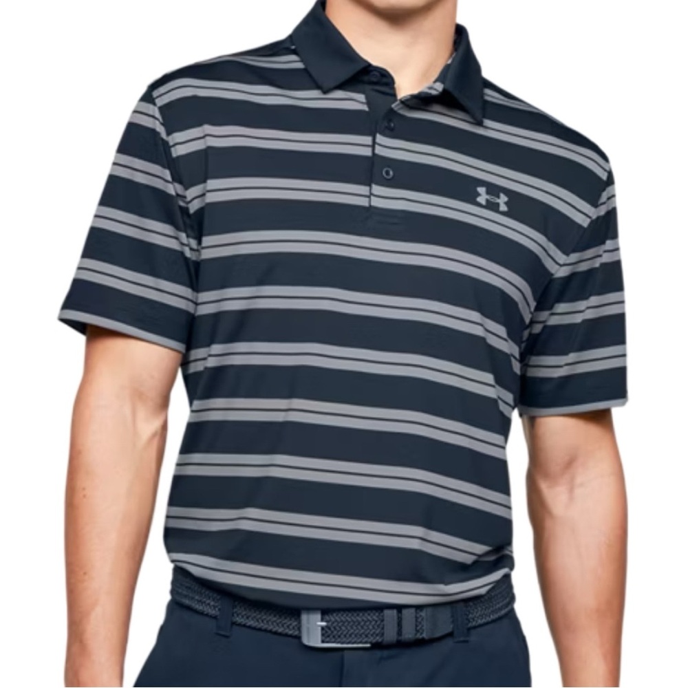Under Armour Men's UA Groove Stripe Polo Size XXL Golf Attire